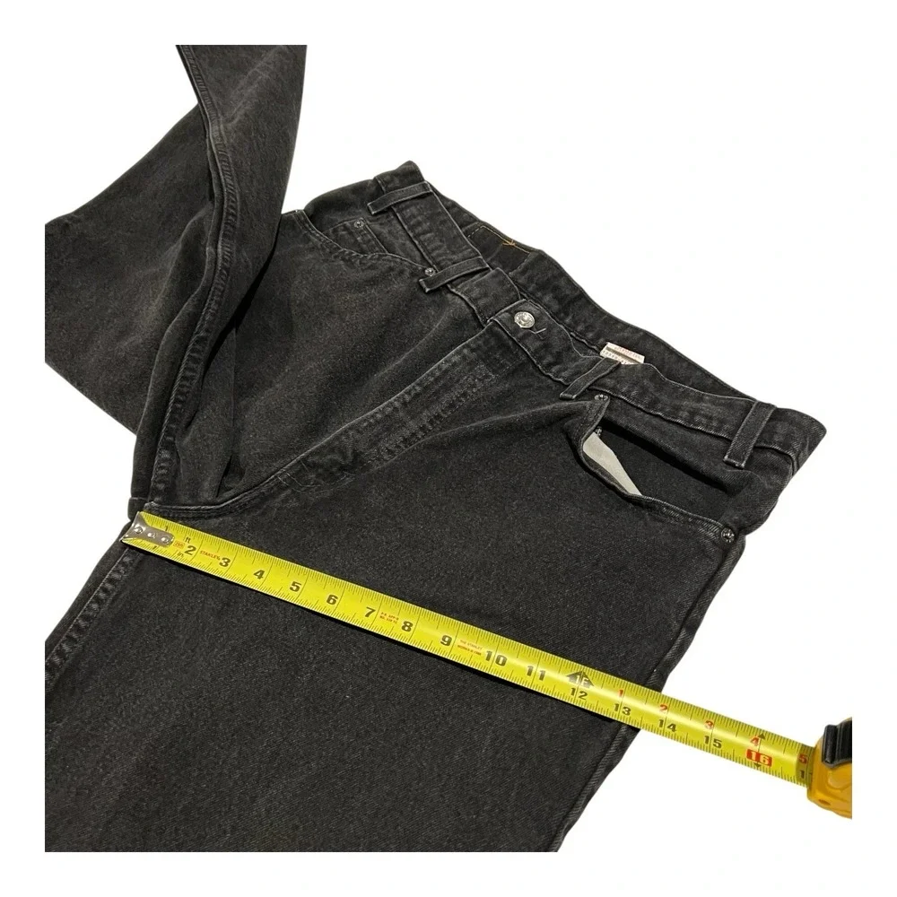 Vintage Levi's 550 Jeans Men's W38 L32‎ Black Grunge Orange Tab Made In USA
